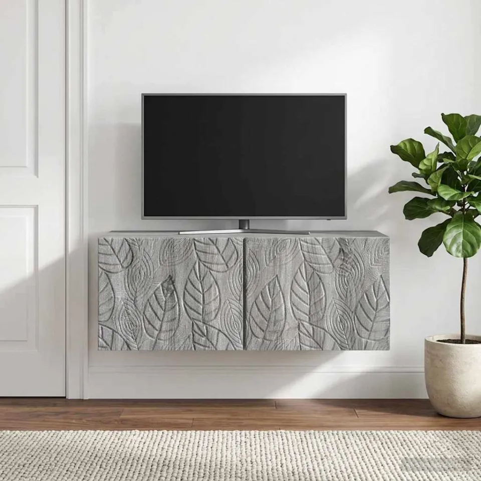 vidaXL Wandbeugel TV-kast 78,5 x 41 x 30 cm Grijs Sonoma Bewerkt hout, foto 3