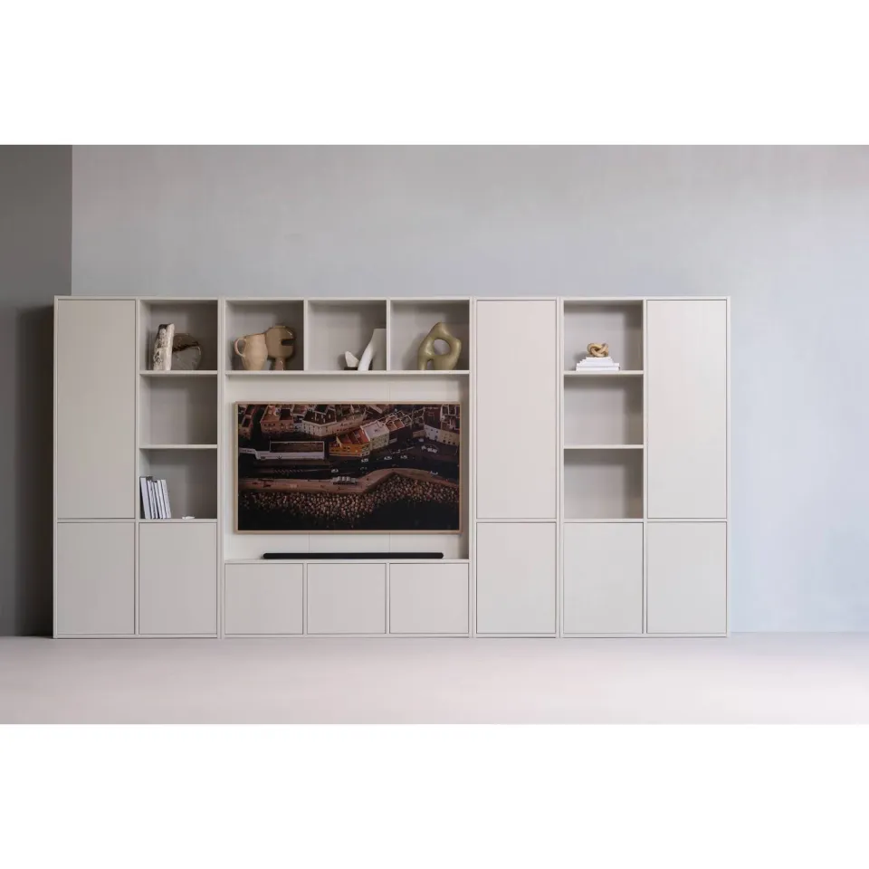 WOOOD Meggy Smalle Opbergkast - Grenen hout - Dust /Grijs - 215x55x40, foto 3