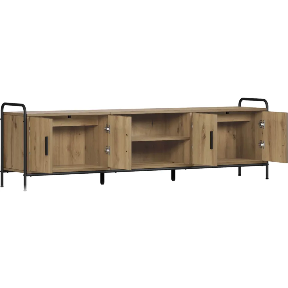 vidaXL Tv-meubel 167,5 x 33 x 50 cm Artisanaal eiken Bewerkt hout Bruin