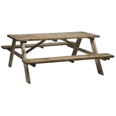 Picknicktafel + Banken 4 Personen Hout 150x150cm