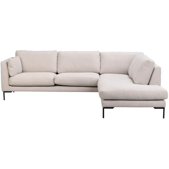 Rowico Home Corwin gestoffeerde hoekbank beige - rechts - 266 cm