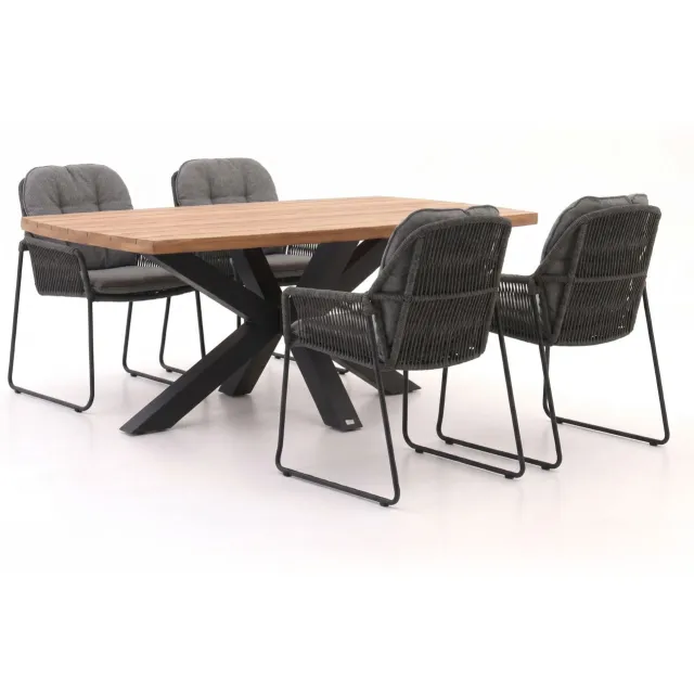 Tierra Outdoor Rivera/Induno Deens Ovaal 180cm dining tuinset 5-delig