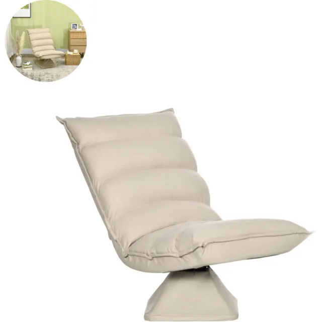 GranMaison Fauteuil - Relaxzetel - Relaxstoel - Relaxfauteuil - Stoel - Met armleuning - Voor één Persoon - Beige Beige-1