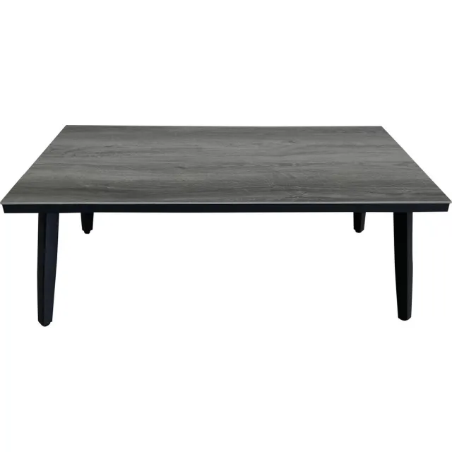 Normin Lounge tuintafel Mykonos 105x58cm | Grey/Black | Kunststof & aluminium