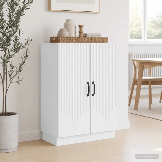 vidaXL Dressoir Wit 66 x 34,5 x 87 cm Bewerkt hout, foto 2