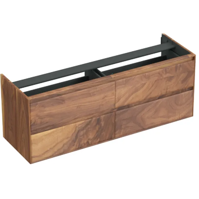Forzalaqua Onderkast Forzalaqua Reno 160x51x60 Cm 4 Lades Softclose Noten Pure Walnut Bruin