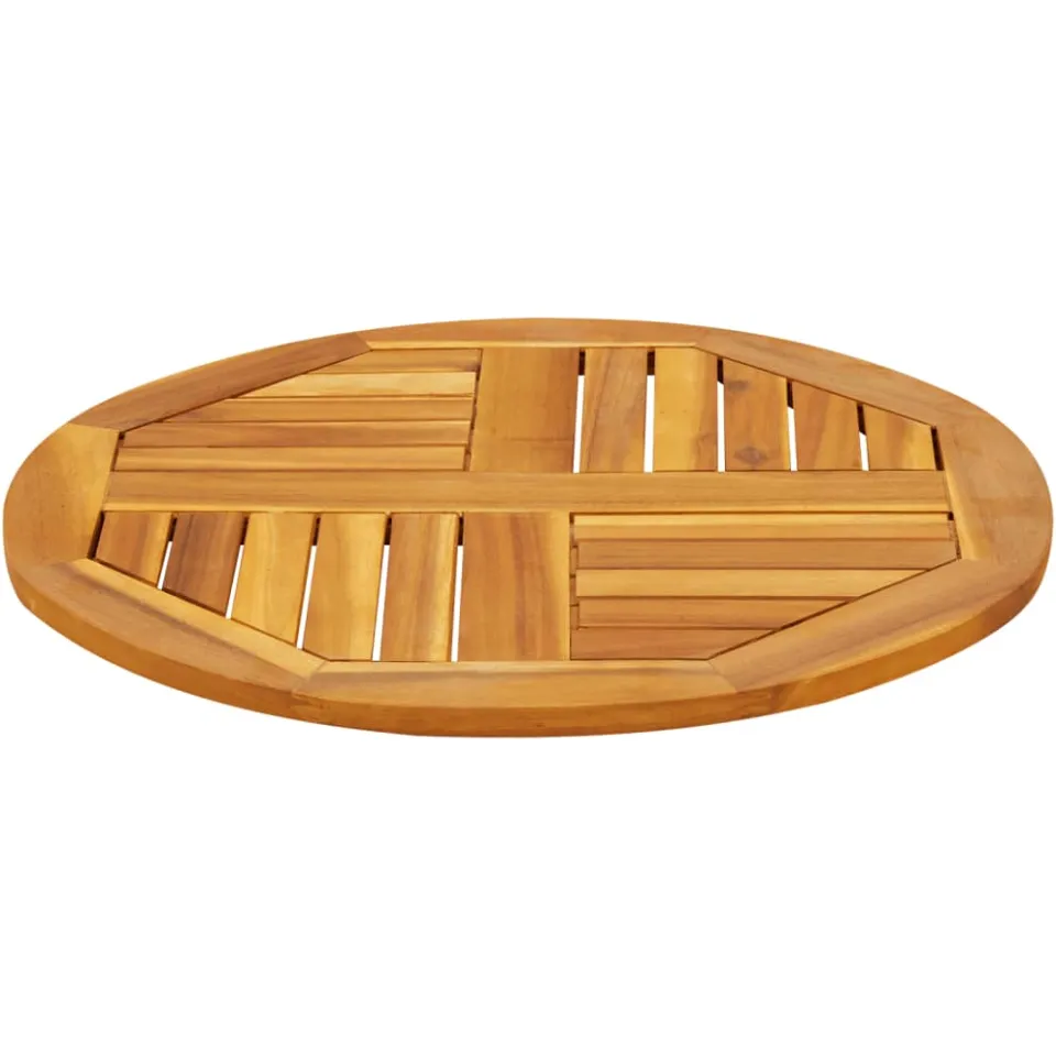 vidaXL Tafelblad rond Ø 60x2 cm massief acaciahout bruin, foto 2