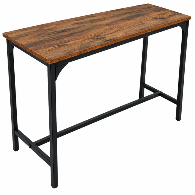BEGRYF Bartafel - rustiek bruin - zwart frame - 100x40x90 cm Donkerbruin en zwart