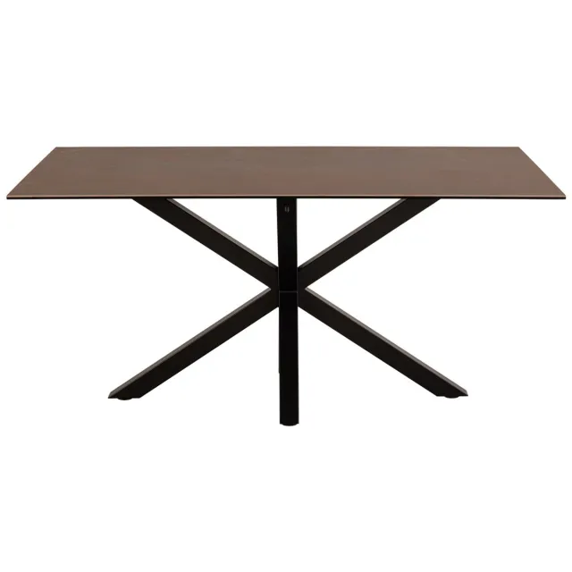 Giga Living Eettafel Rechthoek 160cm - Bruin Keramiek - 6-8 Personen - Axel - Giga Living