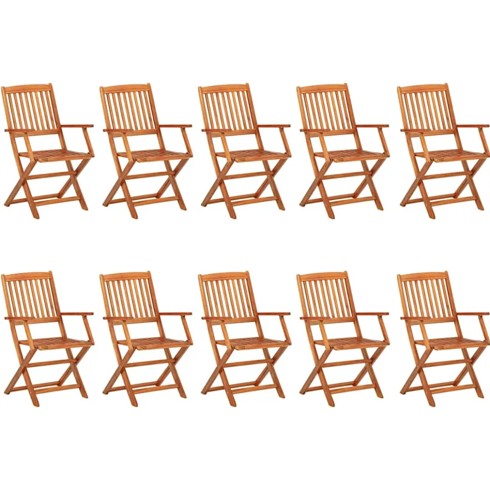 vidaXL 11-delige Tuinset 220x90x75 cm massief acaciahout Bruin