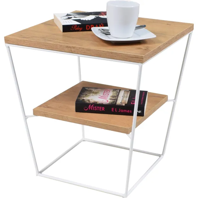 FutuStal Stalen Salontafel - Mat Wit - Daal Lancelot - Vierkant Wit;Daal Lancelot