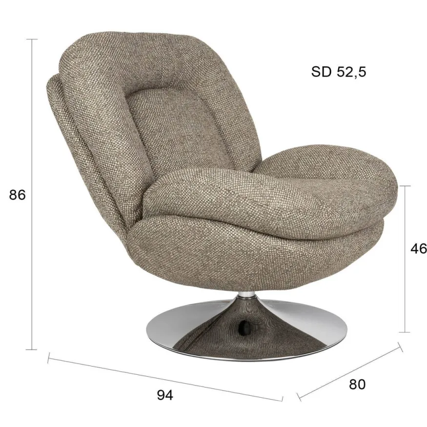 Housecraft Living draaifauteuil Romy groen, foto 4