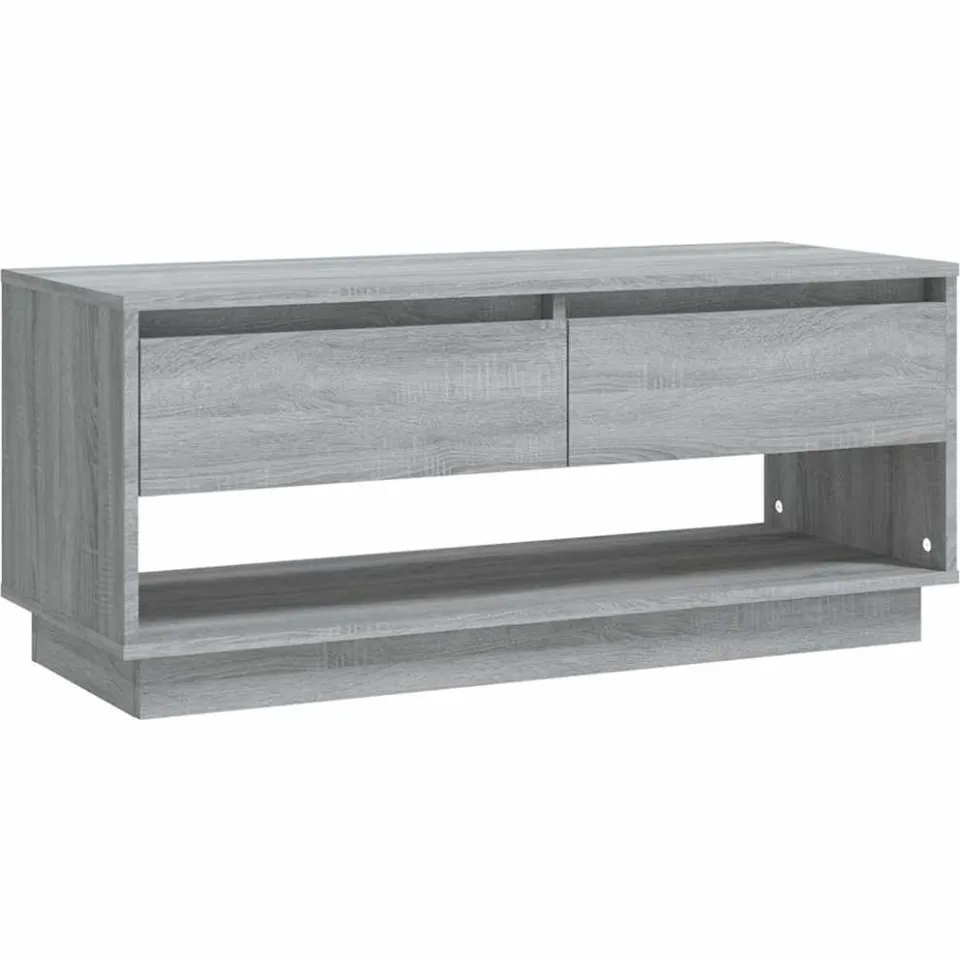 vidaXL Tv-meubel 102x41x44 cm bewerkt hout grijs sonoma eikenkleurig
