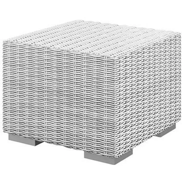 Oltre Milano - Tuinpoef - 50 × 50 × 40 cm - Wit - Kunstrotan