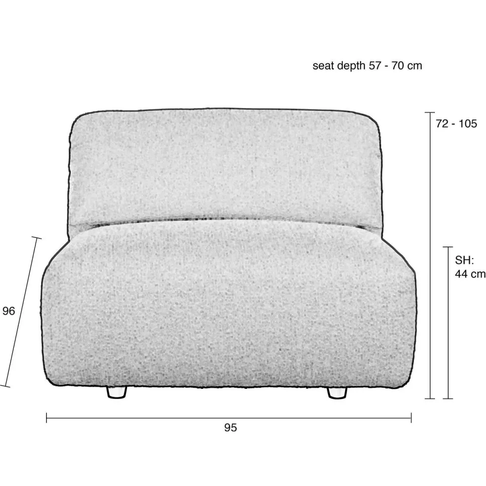 Zuiver loveseat Wings beige, foto 2