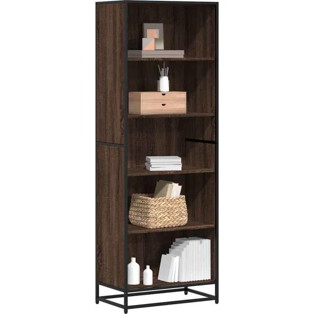vidaXL Boekenkast 60x35x170,5 cm bewerkt hout bruin eikenkleurig, foto 2