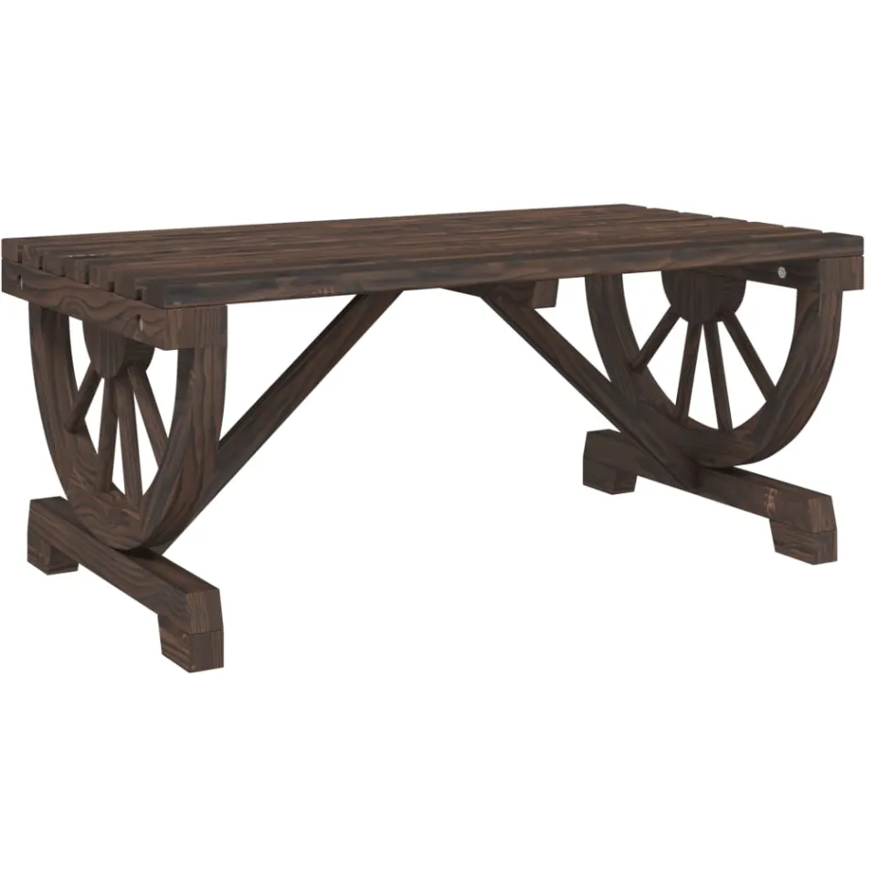vidaXL Tuintafel 90x50x40 cm massief vurenhout bruin