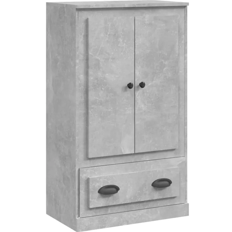 vidaXL Hoge kast 60x35,5x103,5 cm bewerkt hout betongrijs