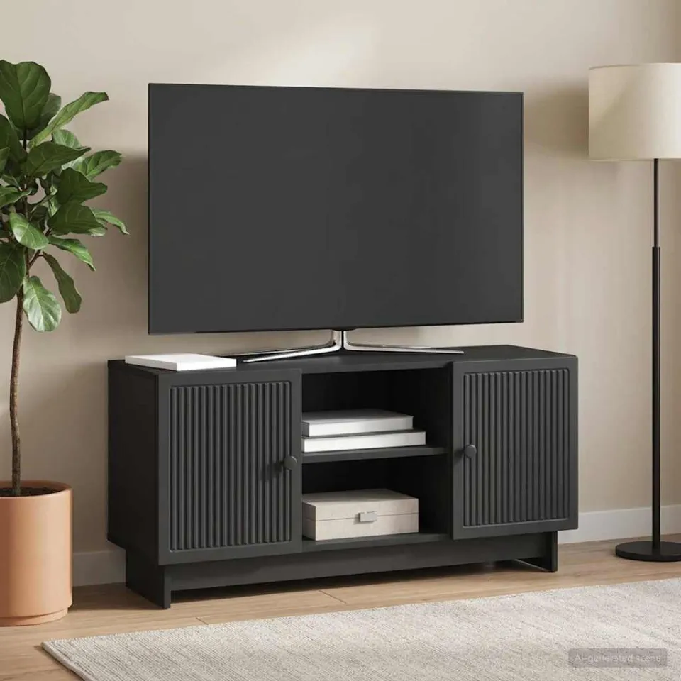 vidaXL TV-kast 102 x 34,5 x 50 cm Zwart Bewerkt hout, foto 4