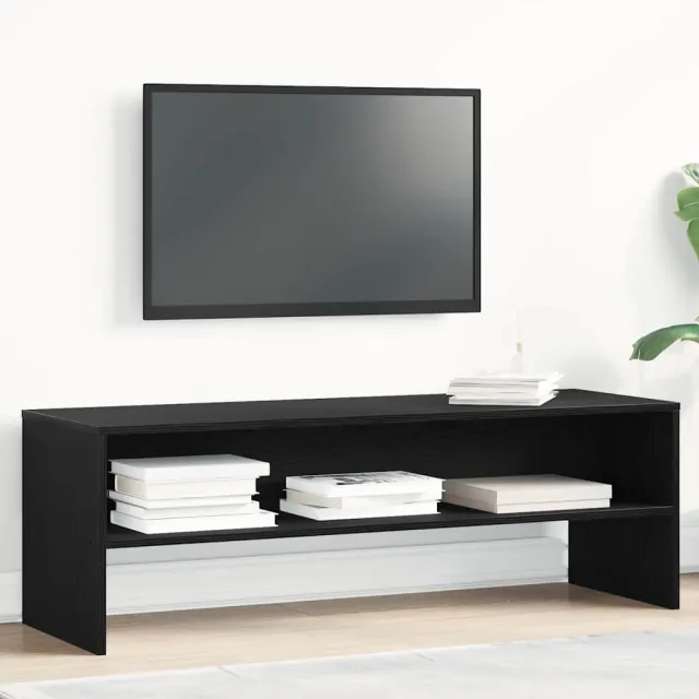 vidaXL TV-meubel 120x40x40 cm spaanplaat zwart eikenkleurig, foto 2