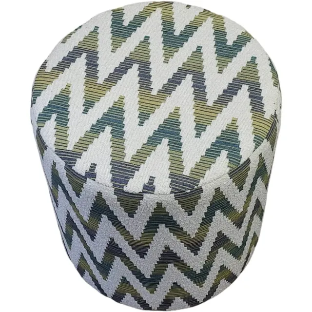Ays stoffeerder AYS Poef Zig Zag Groen-Creme