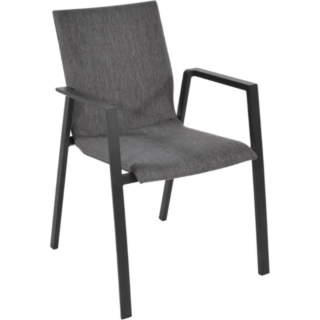 Lesliliving Stapelstoel Fardau negro Donkergrijs/Antraciet