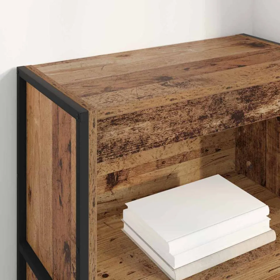 vidaXL Boekenkast 60 x 30 x 121 cm Bewerkt hout Oud Hout bruin, foto 3