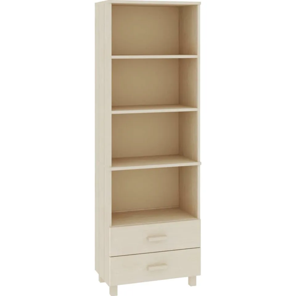 vidaXL Hoge kast HAMAR 60x35x180 cm massief grenenhout honingbruin