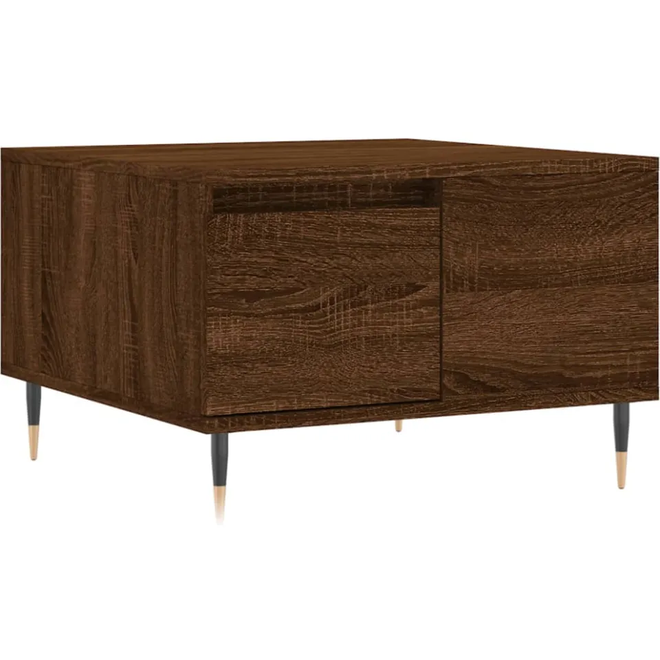 vidaXL Salontafel 55x55x36,5 cm bewerkt hout bruin eikenkleur, foto 3