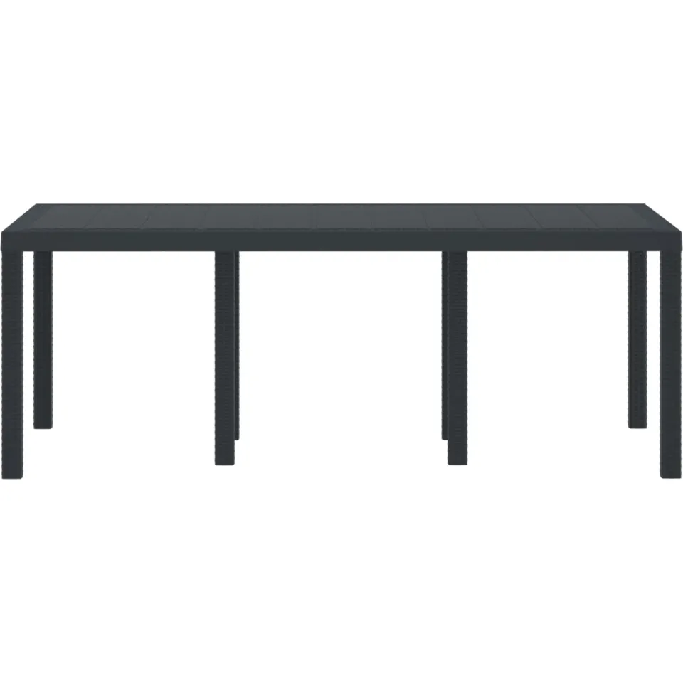 vidaXL Weerbestendige Tuintafel Antraciet 200 x 100 x 73 cm Anthraciet