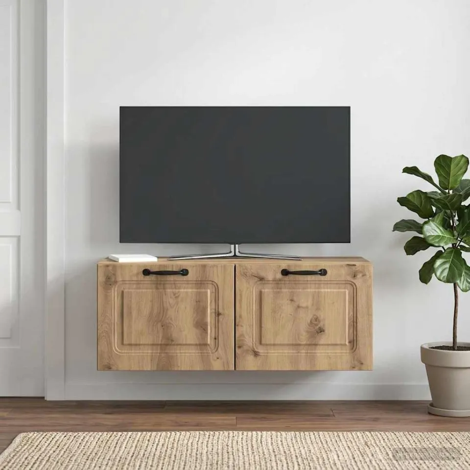 vidaXL Wandbeugel TV-kast 78,5 x 31 x 30 cm Artisanaal eiken, foto 4