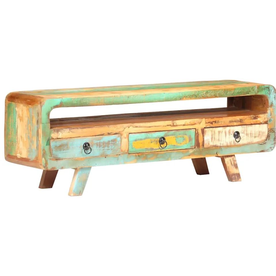 vidaXL Tv-meubel 117x30x41 cm massief gerecycled hout bruin, foto 4