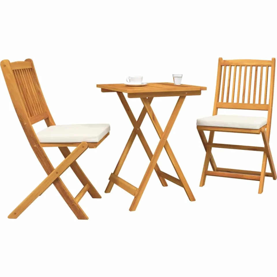 vidaXL Tuin Bistro Set 3 st Bruin Massief Acaciahout