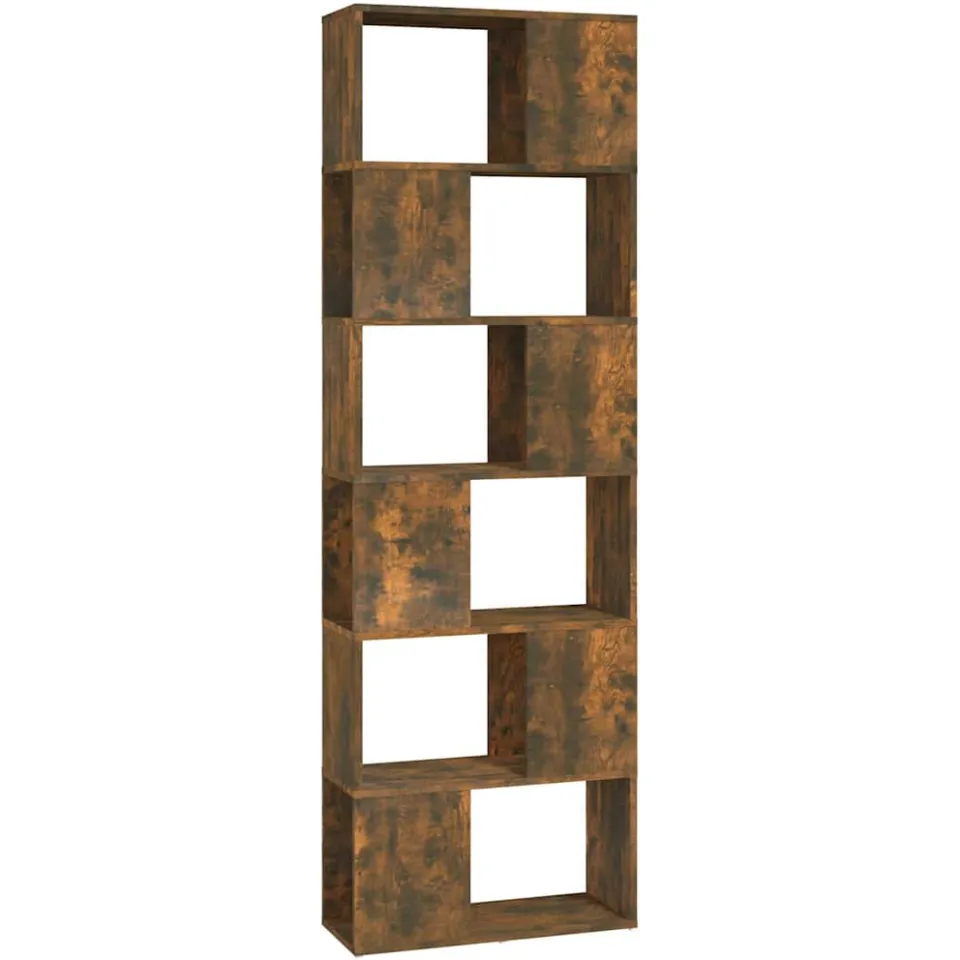 vidaXL Boekenkast/kamerscherm 60x24x186 cm gerookt eikenkleurig Bruin