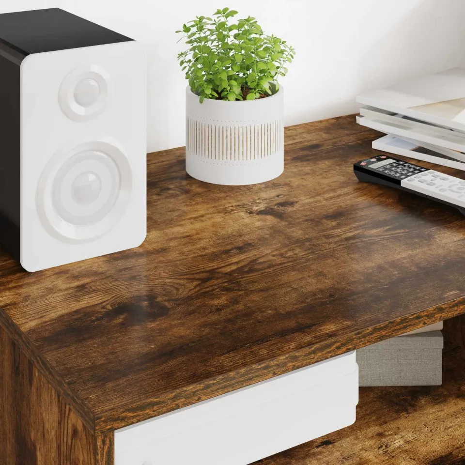 vidaXL TV-kast 100 x 48 x 43 cm Gerookt eiken Bewerkt hout, foto 4