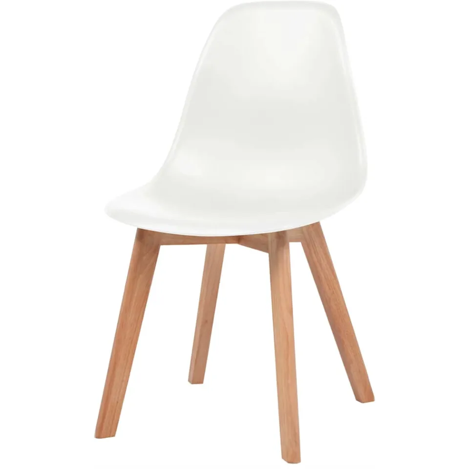vidaXL Eetkamerstoelen 4 st kunststof wit, foto 3