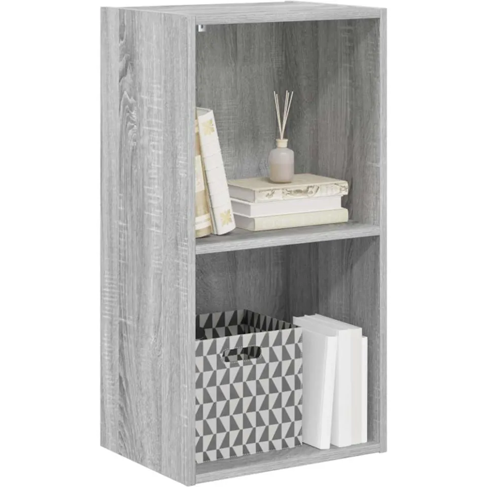 vidaXL Boekenkast 40x30x77 cm bewerkt hout grijs sonoma eikenkleurig
