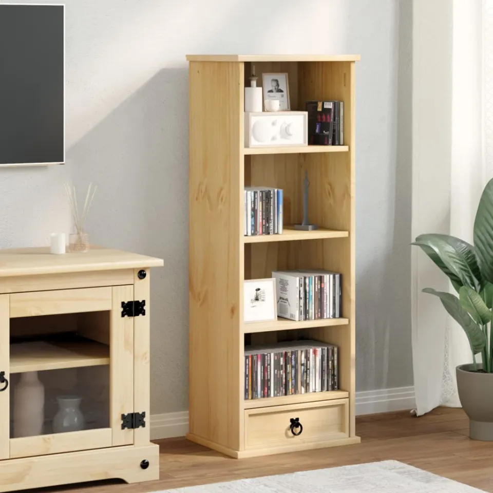 vidaXL Cd-kast Corona 40x30x110 cm massief grenenhout bruin, foto 2