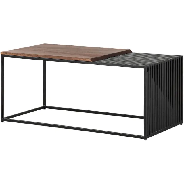 MASSIVMOEBEL24 .DE LOUNGE COLLECTION salontafel bruin geolied massief hout mango 100x50 cm