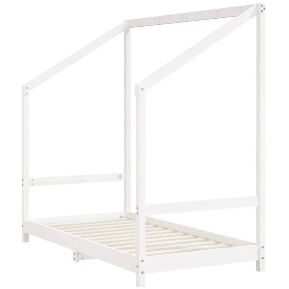 vidaXL Kinderbedframe 2x(80x160) cm massief grenenhout wit, foto 4