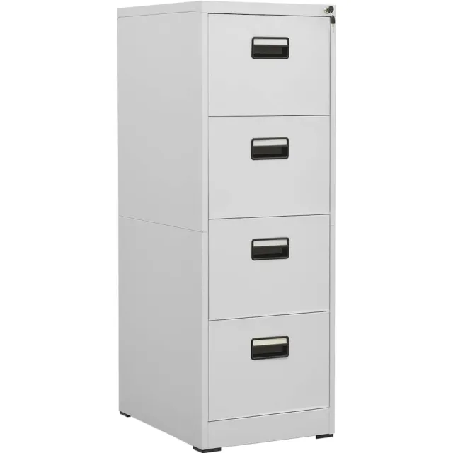vidaXL Archiefkast 46x62x133 cm staal lichtgrijs grijs