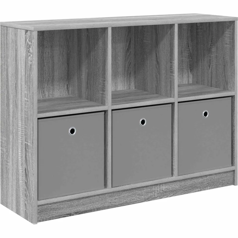 vidaXL Dressoir Grijs Sonoma 102 x 32 x 73,5 cm, foto 3