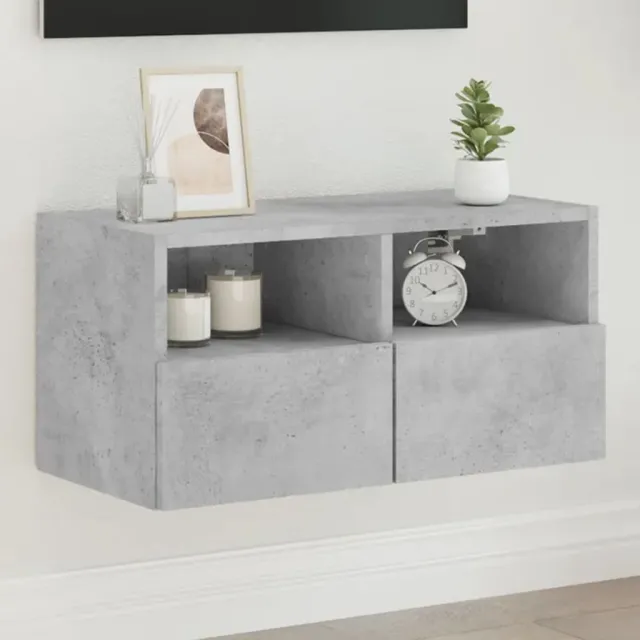 vidaXL Tv-wandmeubel 60x30x30 cm bewerkt hout betongrijs grijs, foto 2