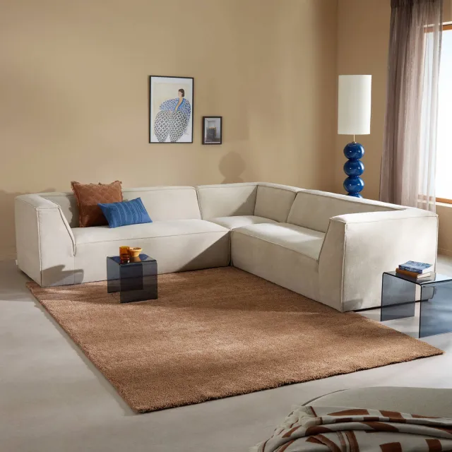 NOUS Living hoekbank Newton hoek links - beige, foto 2