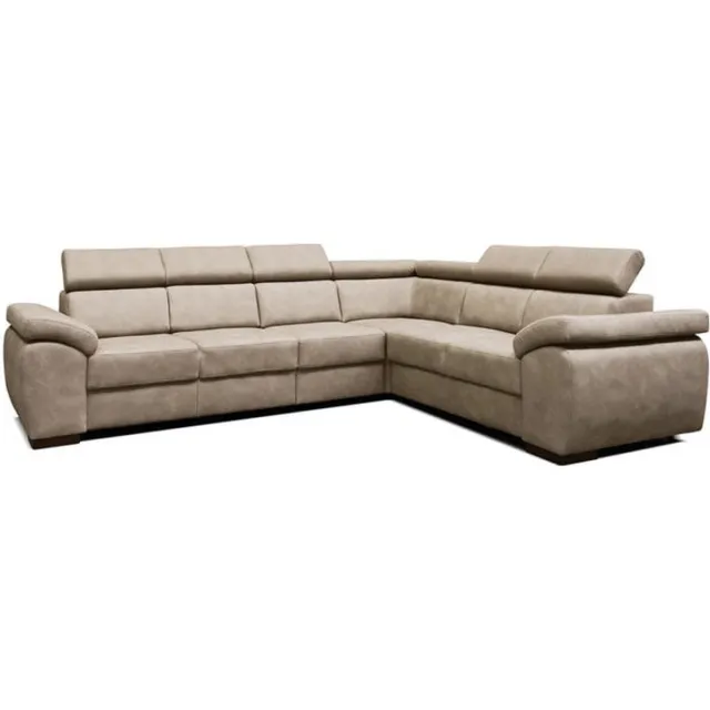 DiamantMeubelen Hoekbank Cordoba - (Stof Beige) - 5 zits Antraciet