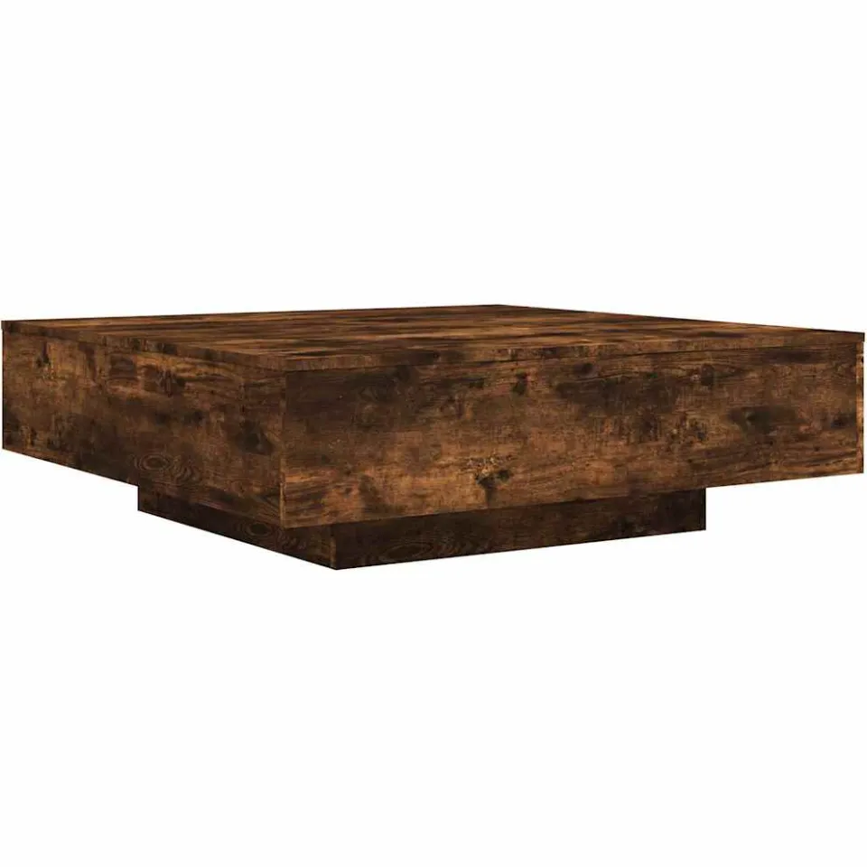 vidaXL Salontafel met LED-verlichting 100x100x31 cm gerookt eikenkleur, foto 4