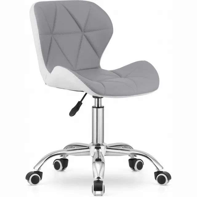 Viking Choice AVOLA - Bureaustoel - ergonomisch - ECO-leer - grijs wit