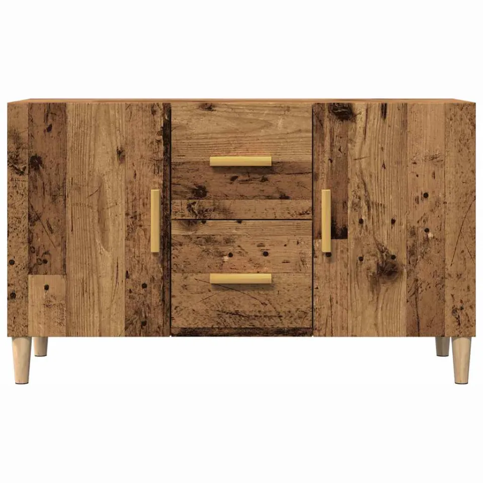 vidaXL Dressoir 100x36x60 cm bewerkt hout oud houtkleurig bruin, foto 4