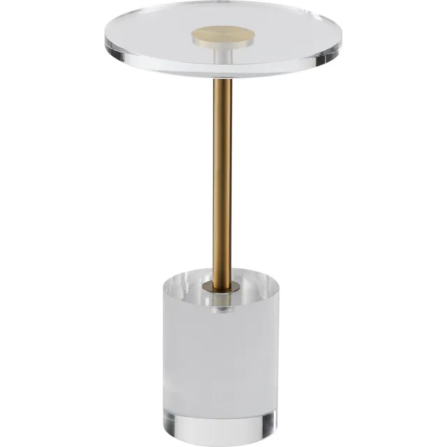 Vevor Bijzettafel Van Helder Acryl, Bijzettafel Van Acryl met Massieve Basis, φ302 X 20 mm Rond Tafelblad, 543 mm Hoog, voor Koffie, Drankjes, Eten, Snacks, Geschikt voor Woonkamer, Eetkamer Transparant