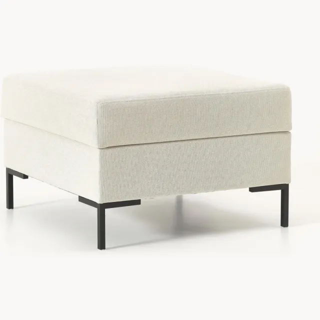 Westwing Collection Voetenbank Luna Wit